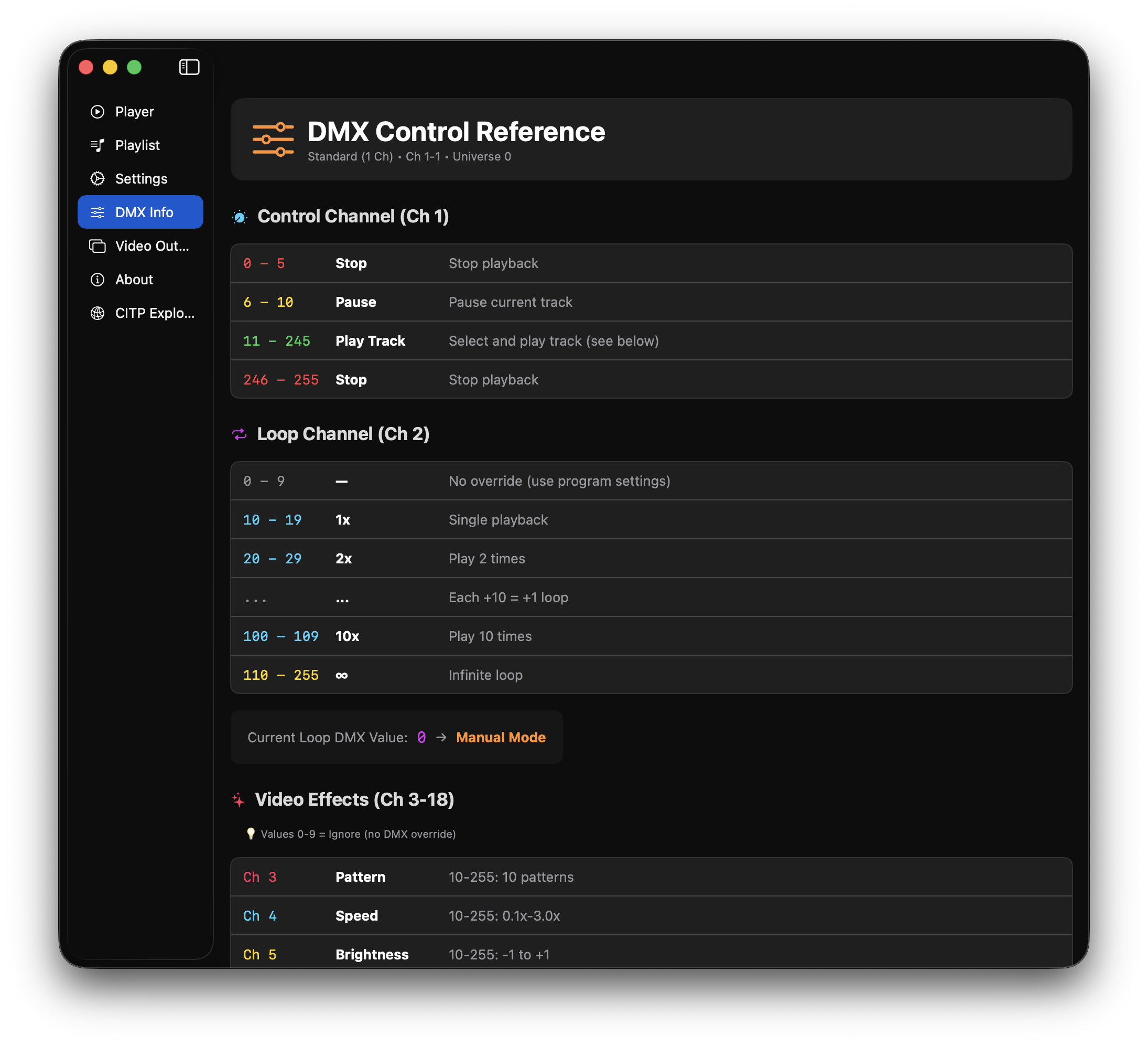 DMX Configuration